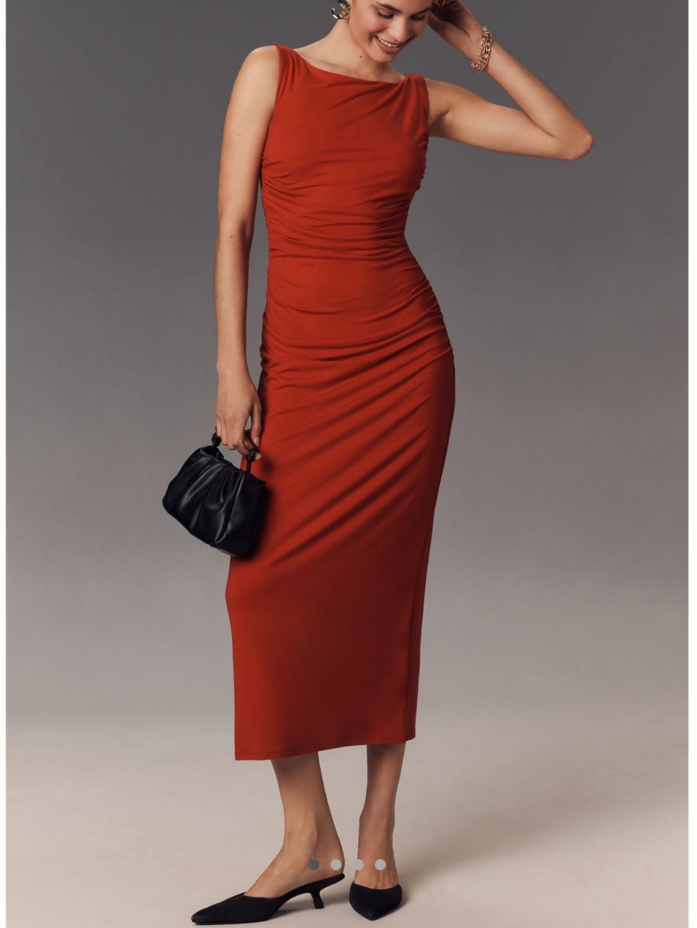 NEW Reformation Benson Knit Midi Dress Sz Large